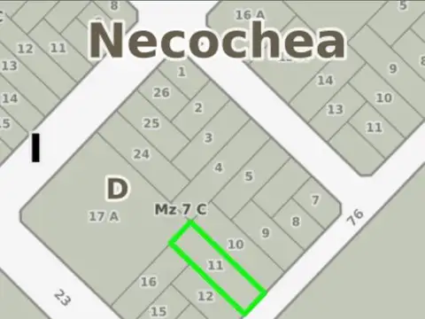 Terreno en Venta 44  mts Fondo