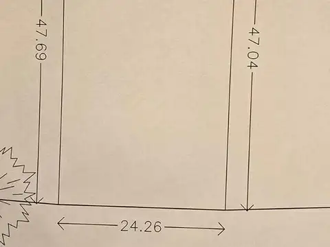 Terreno en Venta 47  mts Fondo