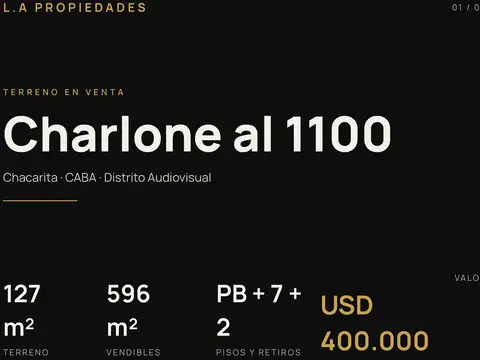 Terreno Lote  en Venta en Chacarita, Capital Federal, Buenos Aires