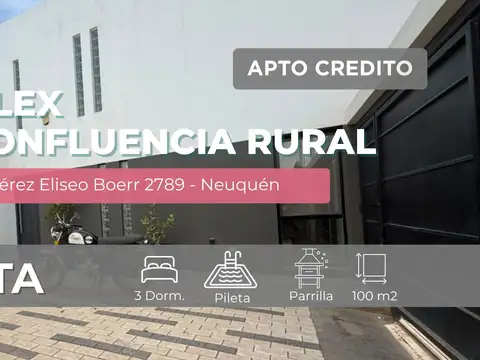 VENTA DÚPLEX 3 DORMITORIOS CALLE BOERR 2789 NQN