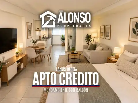 VENTA - MONOAMBIENTE CON BALCÓN - APTO CRÉDITO