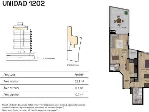 VENTA APTO PENTHOUSE 1DORM PUNTA CARRETAS POZO
