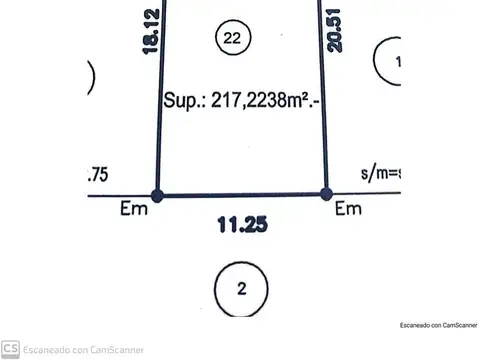 Terreno en Venta de 217,0 m2