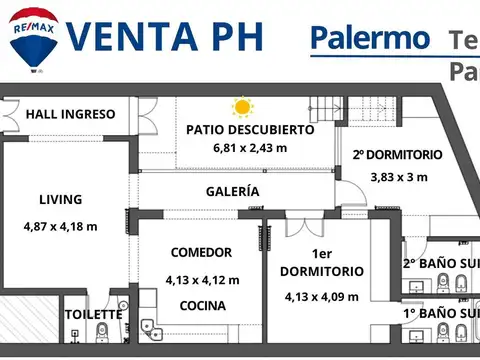 VENTA PH 4 AMB PALERMO GRAN TERRAZA Y PARRILLA