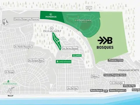 Lotes en Venta en Pinamar Barrio Bosques