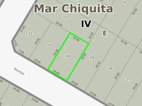 Terreno en Venta 10  mts Frente