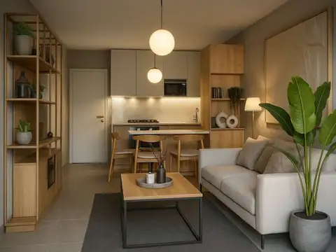 Departamento 2 ambientes con 1 baño