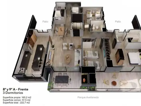 Departamento en Venta de 3 dormitorios