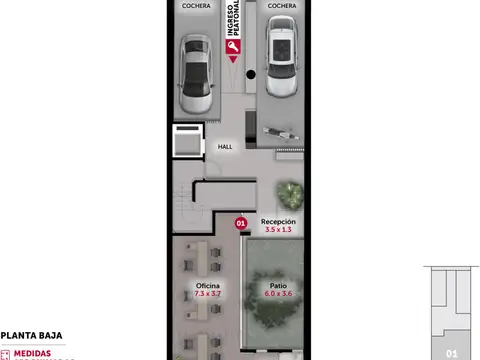 Oficina en Venta en Centro, USD 45.000