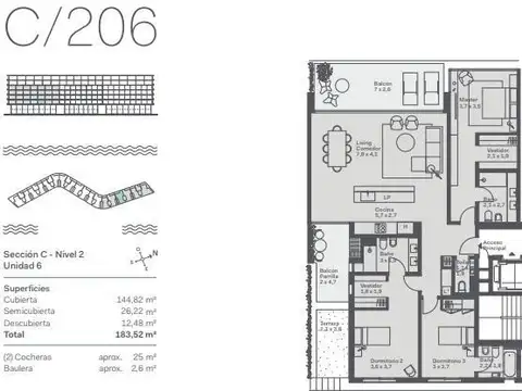 Departamento en Venta de 4 ambientes