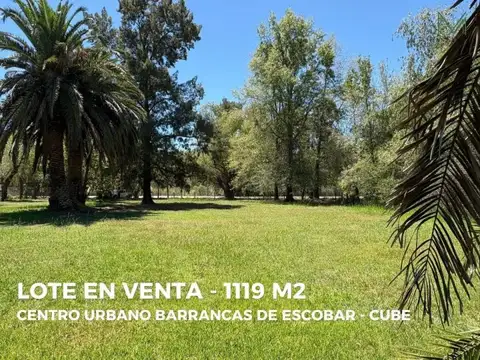 Lote en Venta Cube Escobar 1119 m². Opción de Sumar Lote Contiguo.
