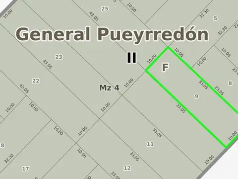 Terreno en Venta 33  mts Fondo