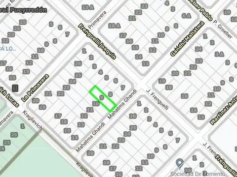 Terreno en Venta 10  mts Frente