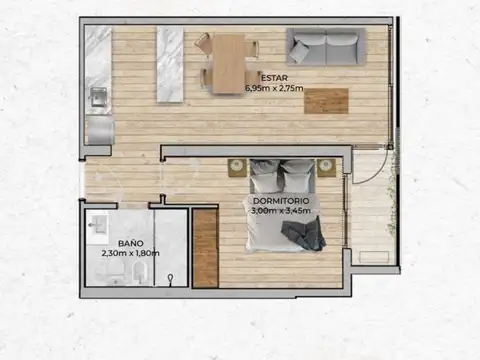 VENTA Apartamento CENTRO 1 dormitorio con balcón