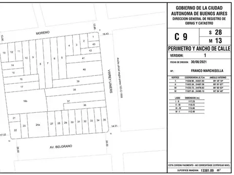 Terreno en Venta en Almagro, USD 325.000