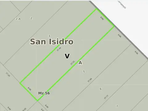 Terreno en Venta 37  mts Fondo