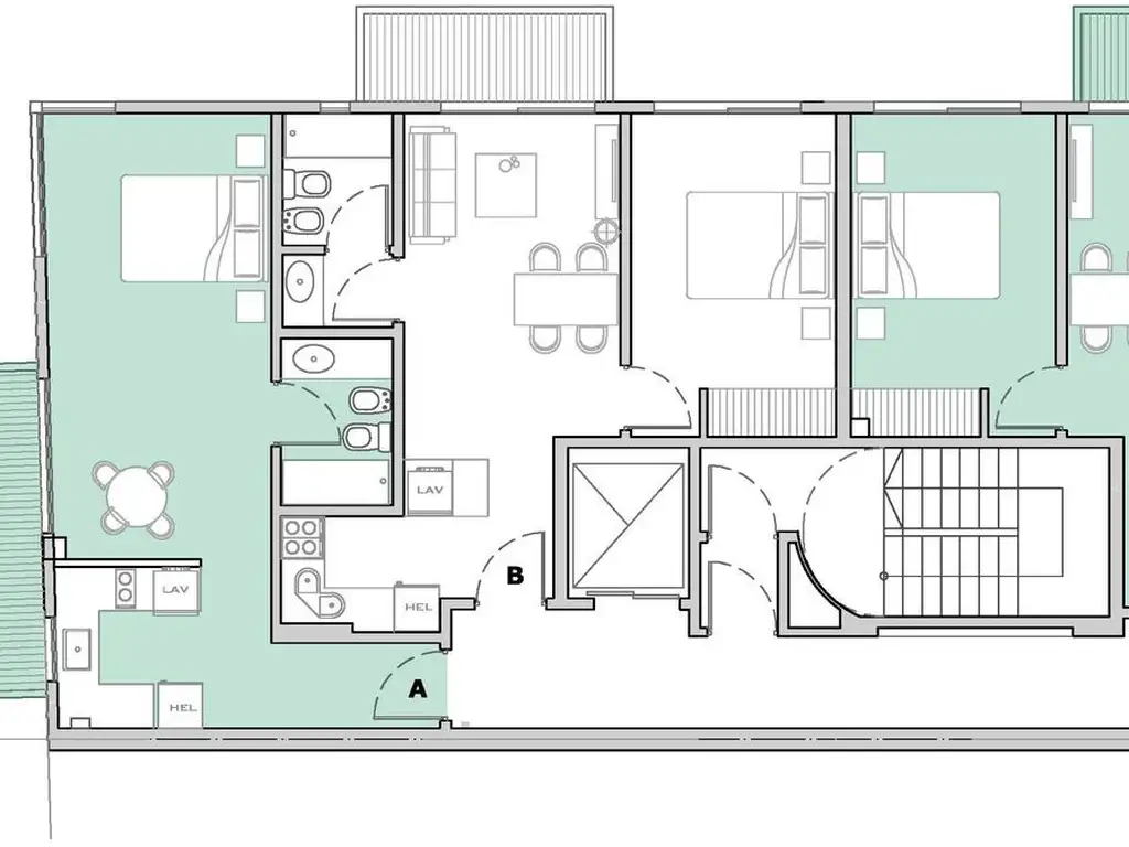 Carabobo 600 de 32 Unidades en Parque Chacabuco