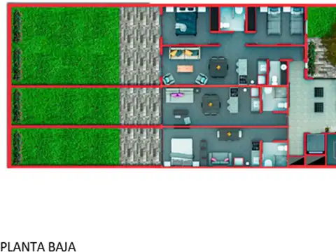 Departamento 2 ambientes con 1 baño