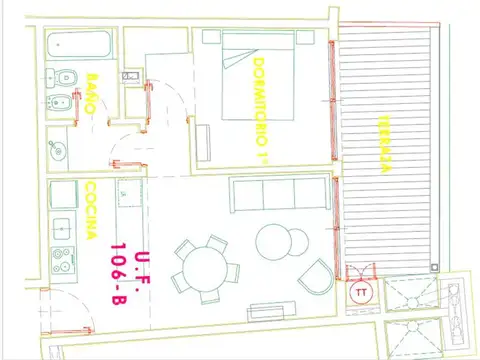 Departamento en Venta de 2 ambientes