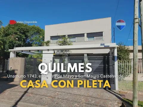 VENTA CASA 5 AMB C/PILETA EN QUILMES