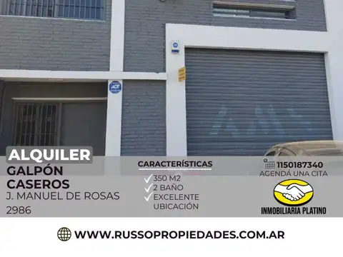 Alquiler galpón 350 m² Caseros