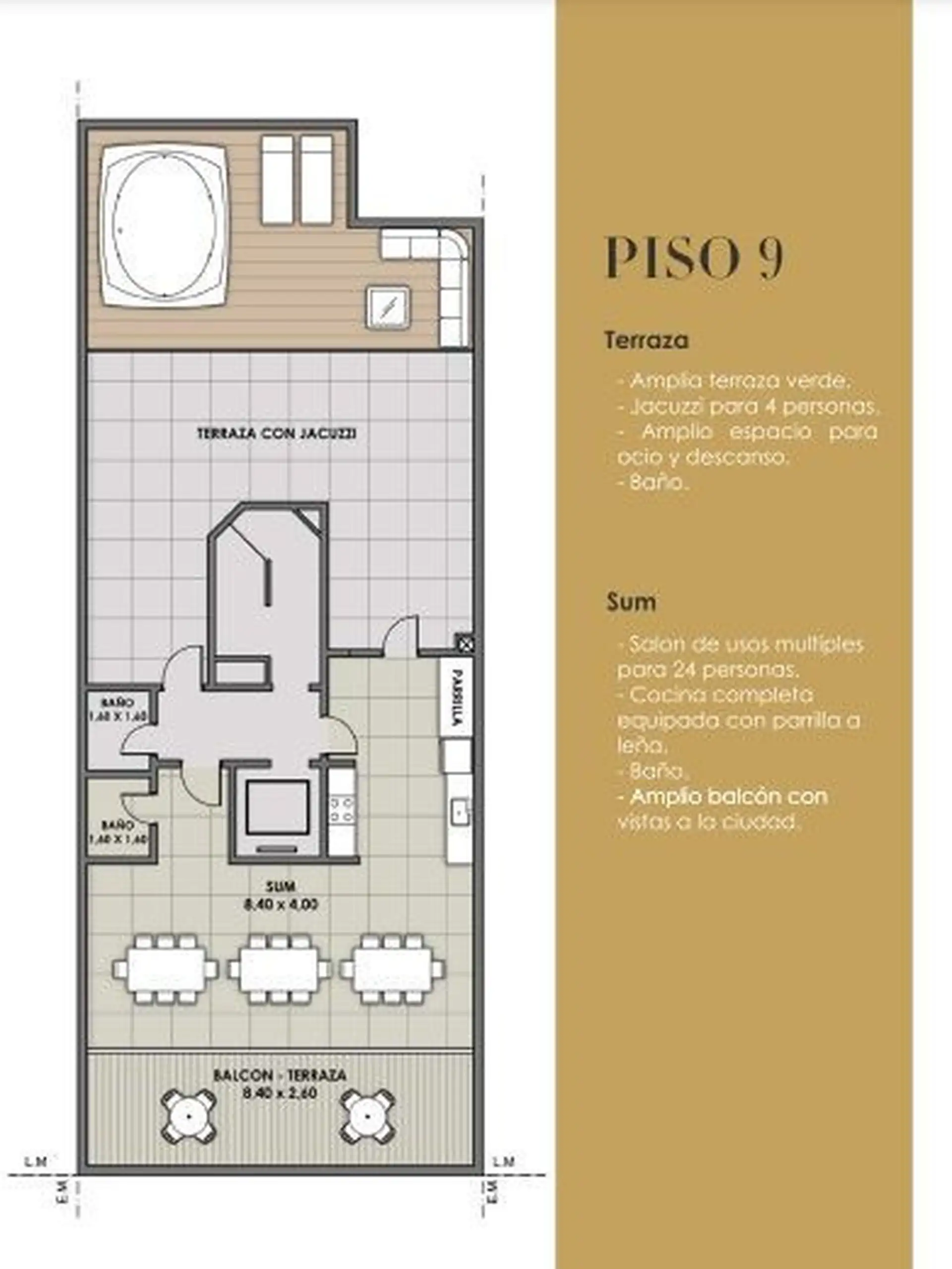 Departamento 2 amb, 70m² en Güemes — cerca de la costa