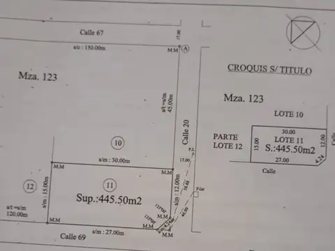 Terreno en Venta en San Eduardo, USD 12.500