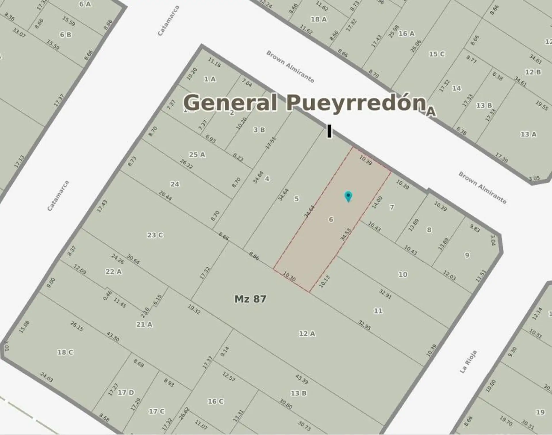 Terreno en Plaza Mitre