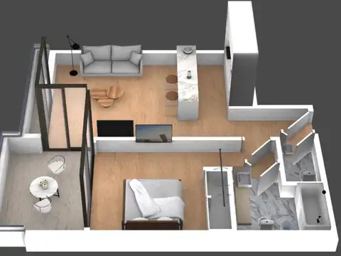 Departamento en Venta de 1 dormitorio