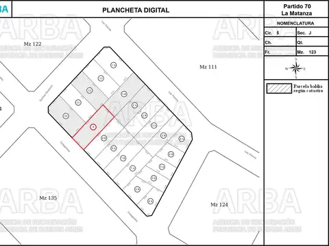Terreno en Venta 12  mts Frente