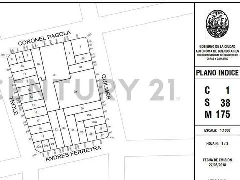 Terreno en Venta de 1500,0 m2