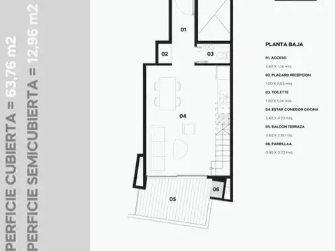 Departamento en Venta de 1 dormitorio