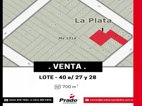 Terreno en venta en La Plata