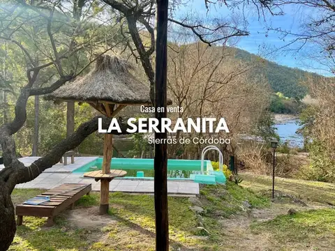 CASA + DEPTO DE HUÉSPEDES EN LA SERRANITA CON COSTA AL RIO!