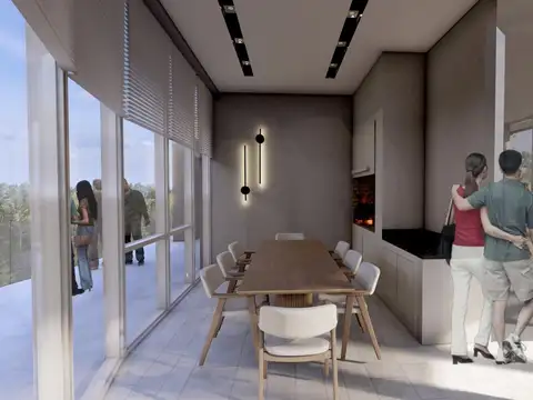 Departamento 2 ambientes con 2 baños