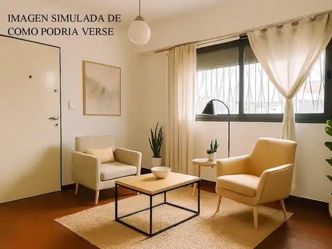 Departamento 2 ambientes con 1 baño