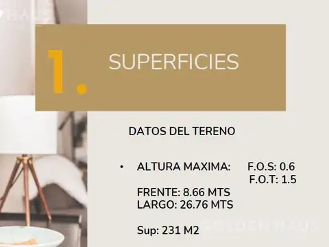 Terreno en Venta 8  mts Frente