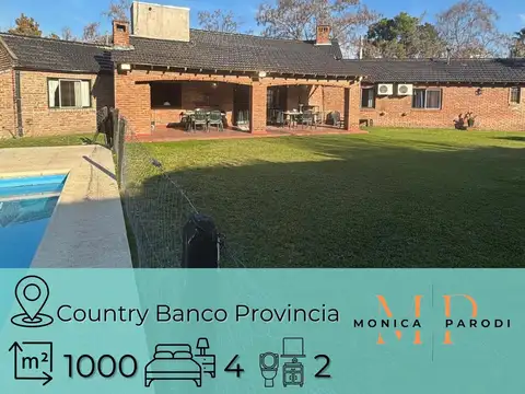Casa en Venta en Country Club Banco Provincia, Countries y Barrios Cerrados en Moreno