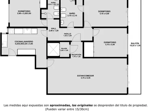 Departamento en Venta de 3 dormitorios