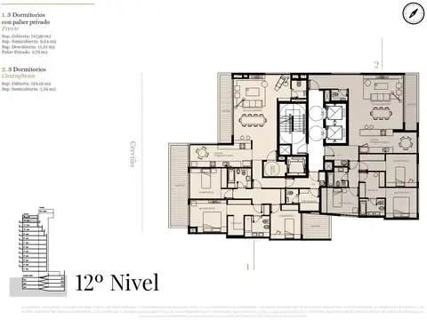 Departamento de 4 ambientes con dependencia en venta en Palermo Chico