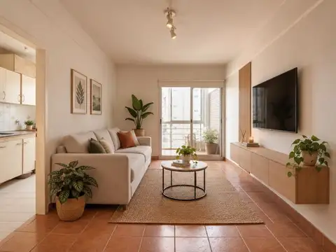 Departamento dos ambientes con balcón. Caballito.  Seguridad 24h. Amenities. Cochera fija.