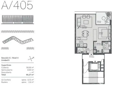 Departamento en Venta de 2 ambientes