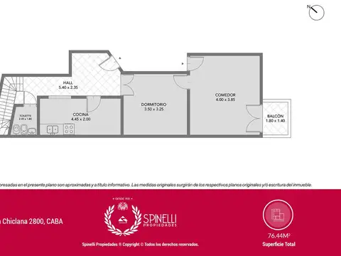 Depto Tipo Casa en Venta de 3 ambientes