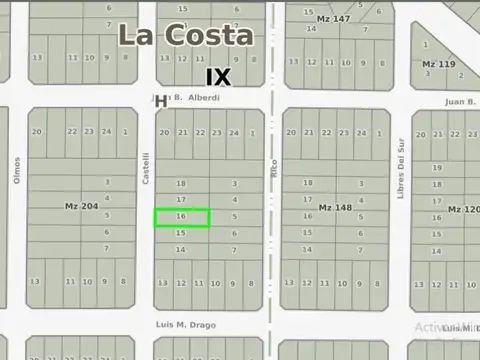 Venta de lote en Nueva Atlantis