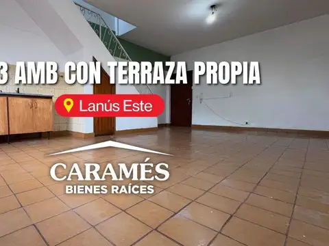 PH de 3 ambientes c/ amplia terraza en Lanús E. ¡sin expensas!