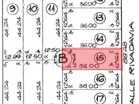 Lote en Ibarlucea -  Rivadavia entre calles 3 y 5