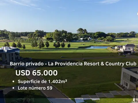 LOTE EN VENTA LA PROVIDENCIA CANNING