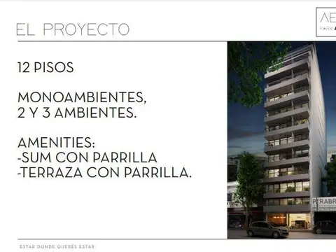 Departamentos en Venta - 1, 2 y 3 Ambientes - Entrega Julio 2027