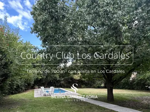 LOTE FRENTE AL GOLF CON PILETA EN COUNTRY CLUB LOS CARDALES 