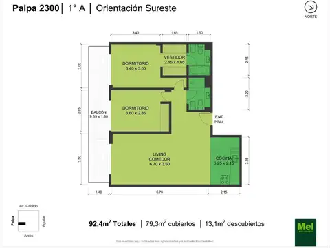 Palpa 2300, Piso 1